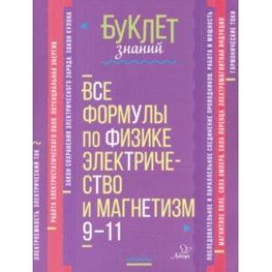 Все формулы по физике. Электричество и магнетизм. 9-11 классы