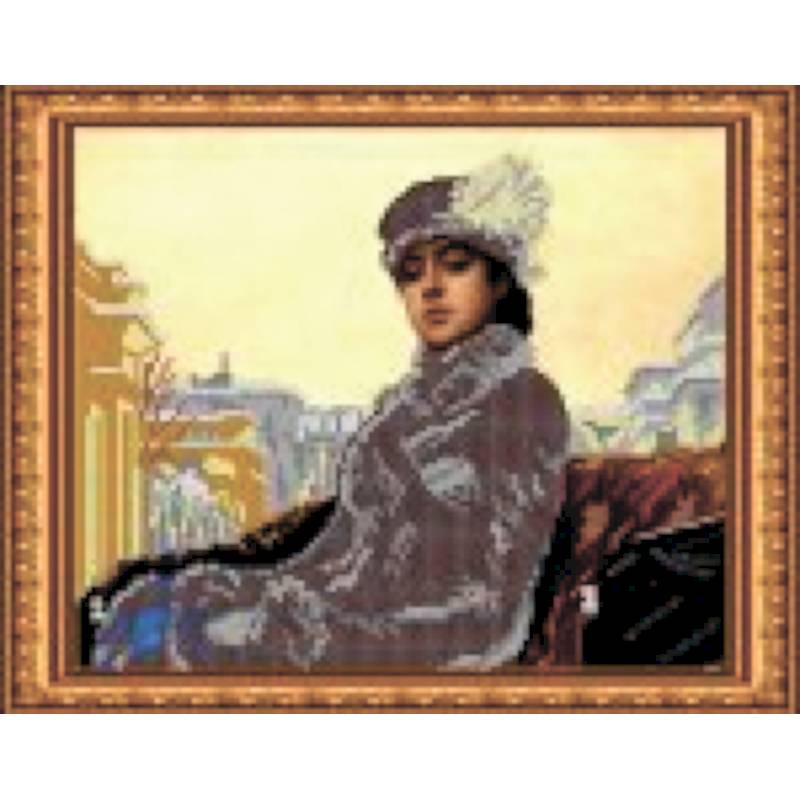 Набор для вышивания бисером «Неизвестная» 30*24 см