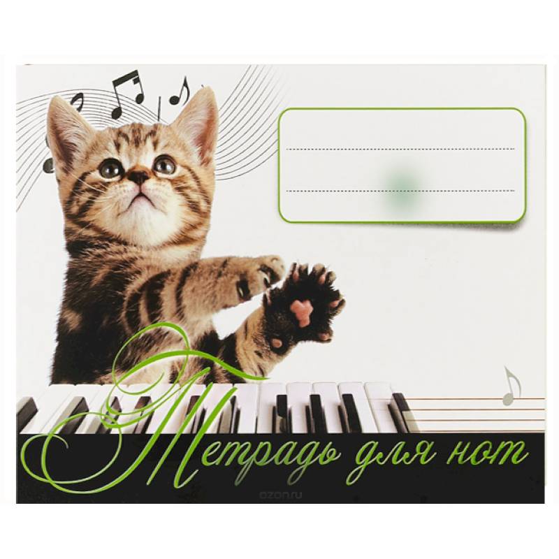 Тетрадь для нот. Котенок - музыкант Тетрадь для нот. Котенок - музыкант