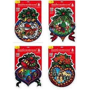 Новогодние наклейки на окна WDGX-3039