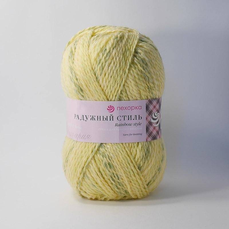 Радужный стиль. Цвет 1039-мулине св.желтый/салатовый. 5х100 г