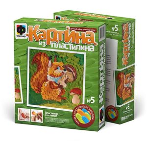 Набор для создания картины из пластилина Фантазер 'Лесные хлопоты'