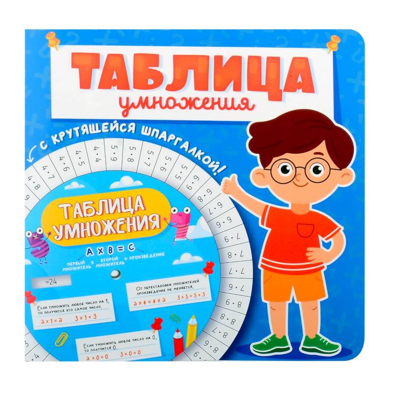 Таблица умножения с крутящейся шпаргалкой. Для мальчиков