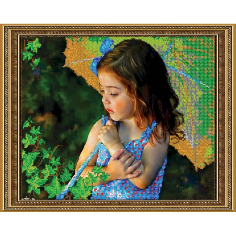 Набор для вышивания бисером №301 «Куда уходит детство» бисер Чехия 30x24см