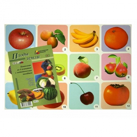 Книги, книга Комплект плакатов 'Плоды земли' (4 плаката: 'Фрукты', 'Ягоды', 'Овощи', 'Грибы') ФГОС ДО купить по скидке