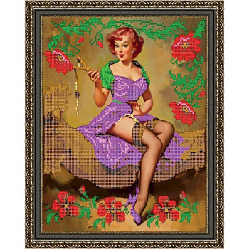 «Светлица» набор для вышивания бисером №279 «Шалость» бисер Чехия 24x30см