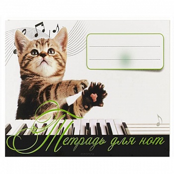 Тетрадь для нот. Котенок - музыкант Тетрадь для нот. Котенок - музыкант