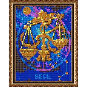 «Светлица» набор для вышивания бисером №476П «Весы» бисер Чехия 19x24 см