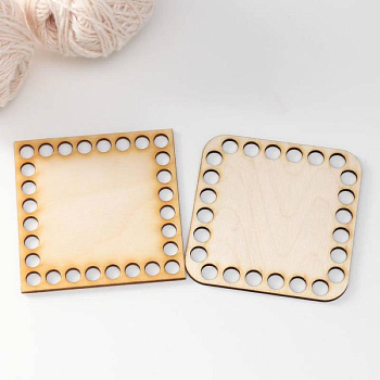 Заготовка для вязания 'Квадрат' 10 см фанера МИКС Заготовка для вязания 'Квадрат' 10 см фанера МИКС