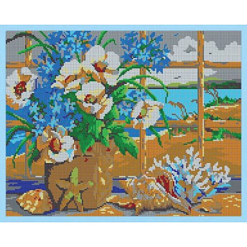 'Морской пейзаж' 38x30см набор для вышивания чешским бисером 'Вышивочка' ВЛ-195П